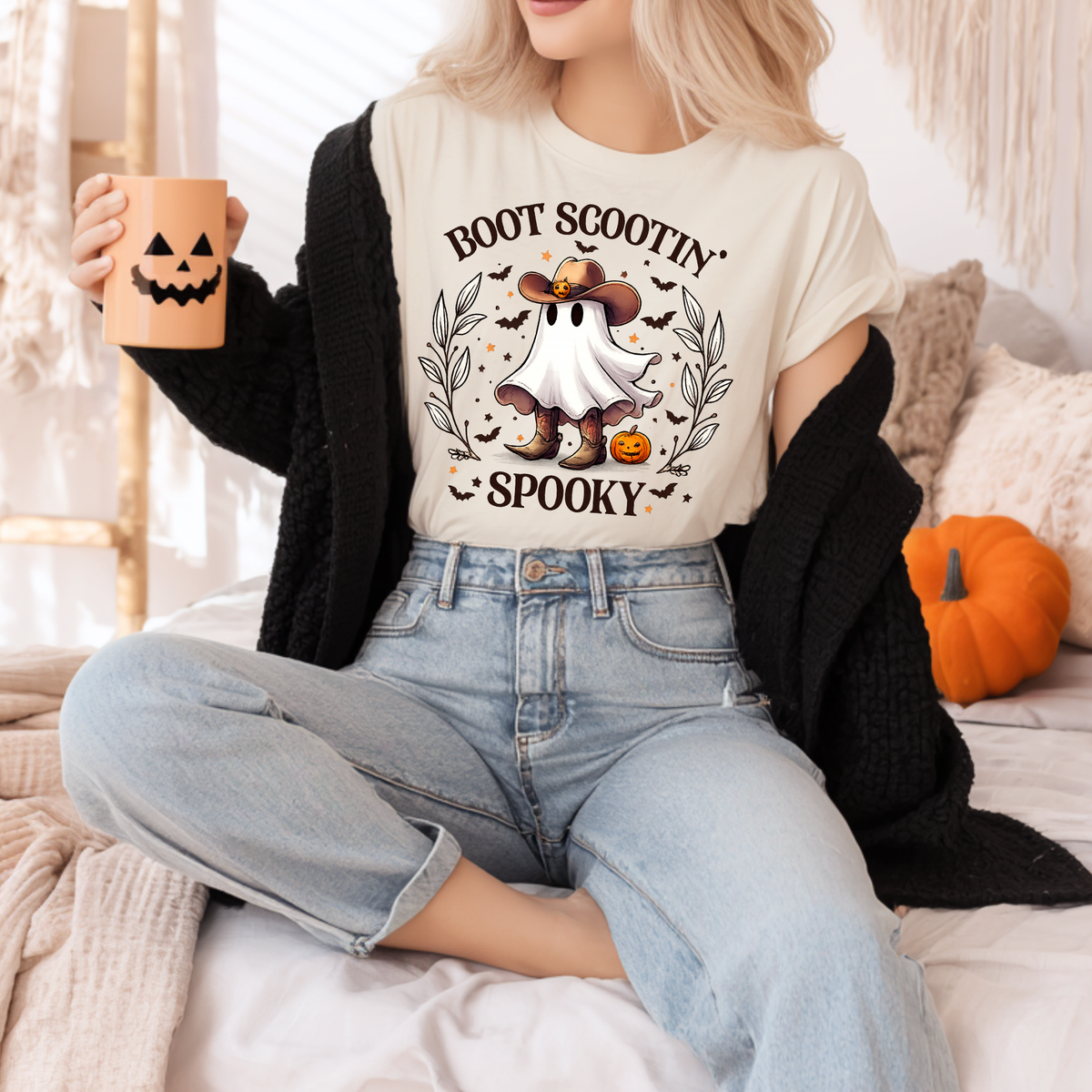 Boot Scootin' Spooky | Halloween Tee & Crewneck