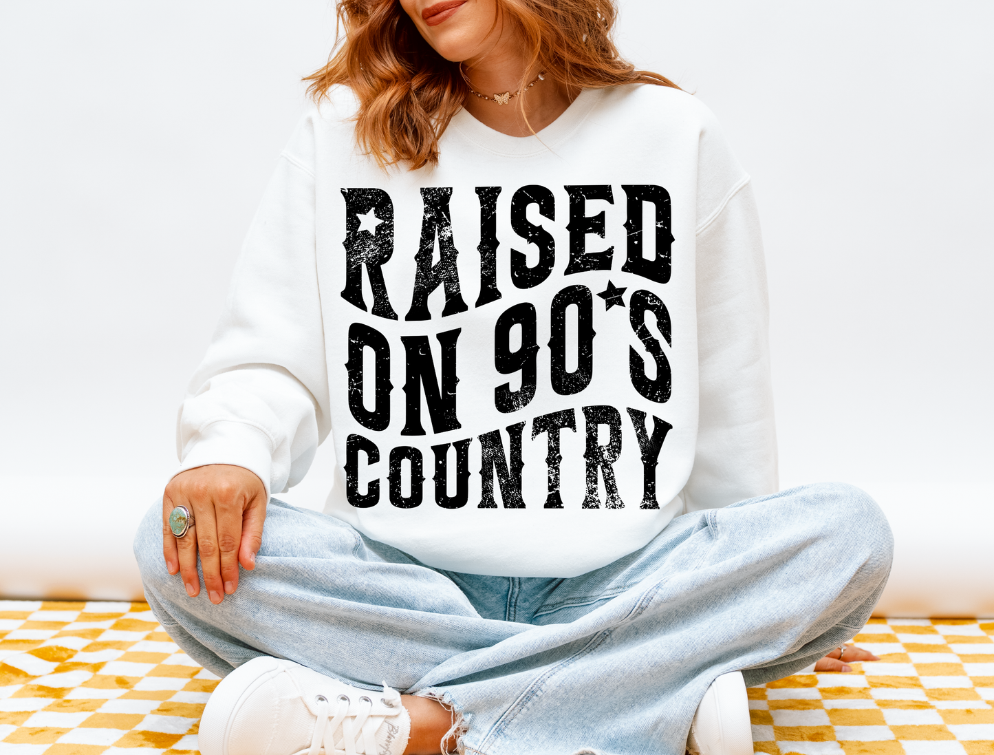 Raised on 90's Country | Graphic Tee & Crewneck Sweatshirt