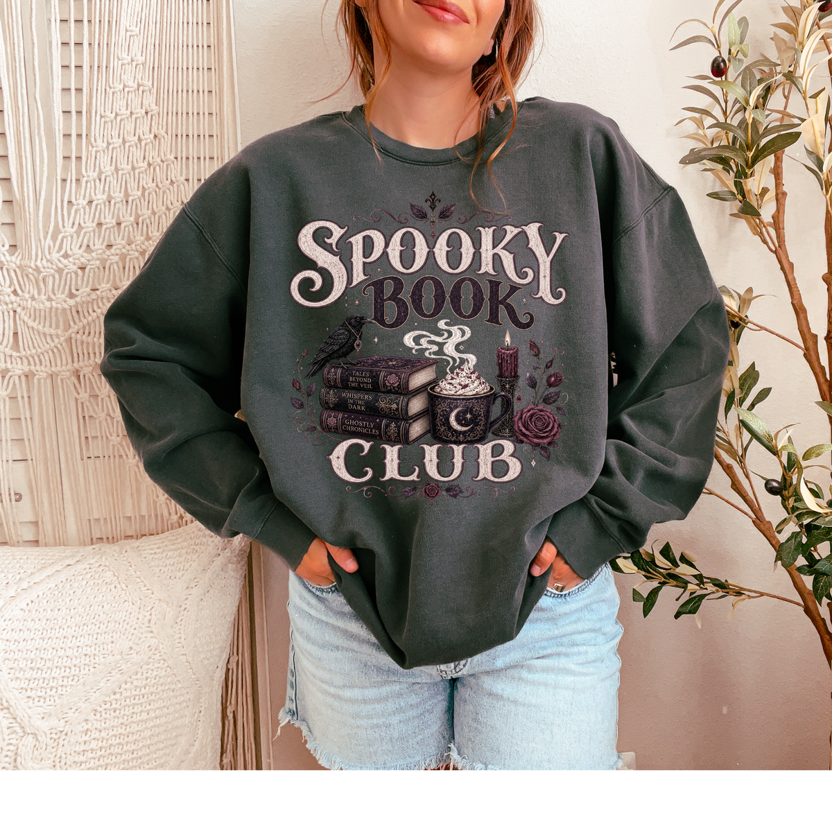 Spooky Book Club | Halloween Graphic Tee & Crewneck | Comfort Colors