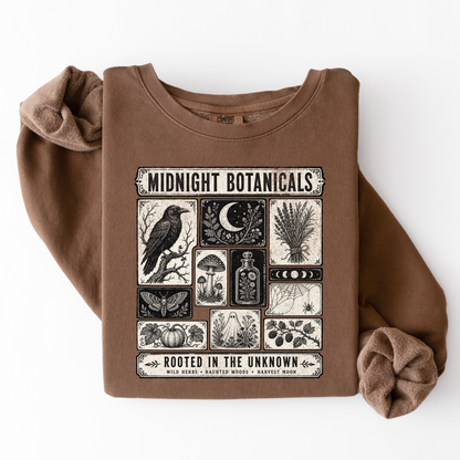 Midnight Botanicals | Rooted in the Unknown | Halloween Graphic Tee & Crewneck