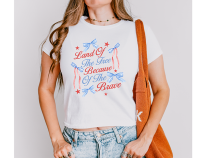 Land Of The Free Because Of The Brave — Kids & Adult Tee & Crewneck