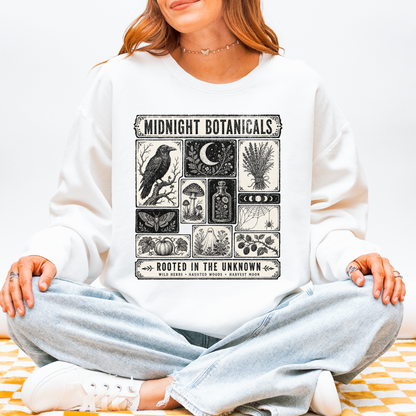 Midnight Botanicals | Rooted in the Unknown | Halloween Graphic Tee & Crewneck
