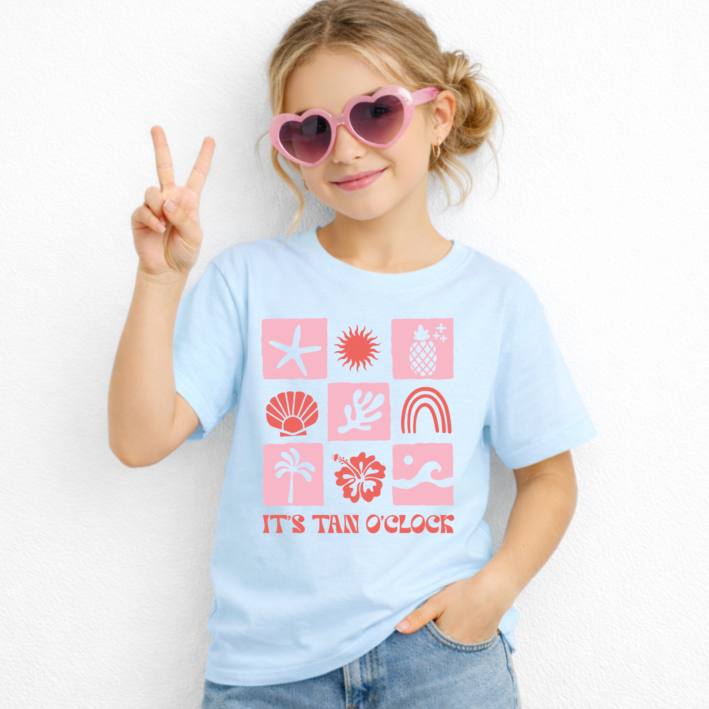 It's Tan O'Clock Kids' Tee & Hoodie