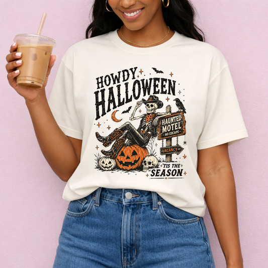 Howdy Halloween | Haunted Motel Graphic Tee & Crewneck | 'Tis the Season