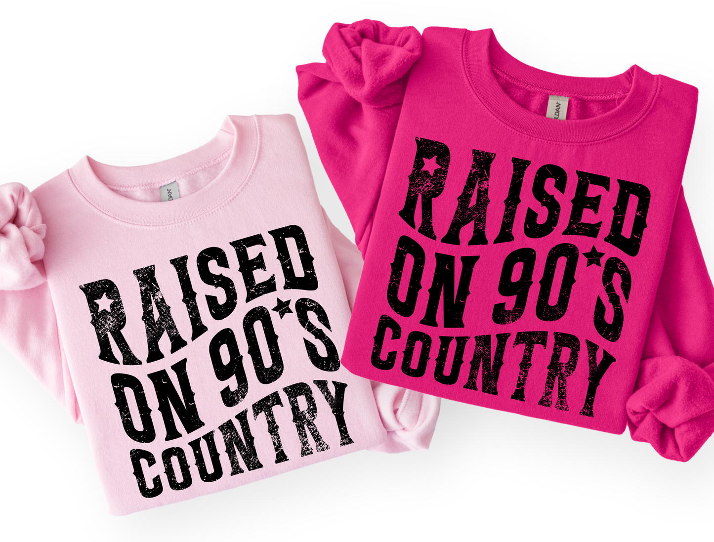 Raised on 90's Country | Graphic Tee & Crewneck Sweatshirt