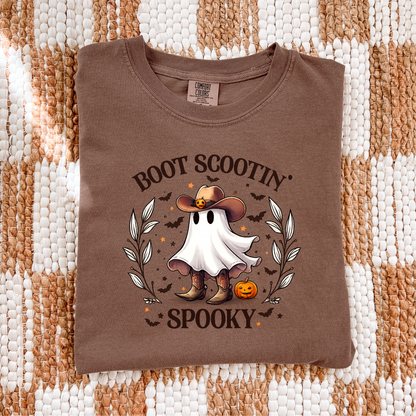 Boot Scootin' Spooky | Halloween Tee & Crewneck