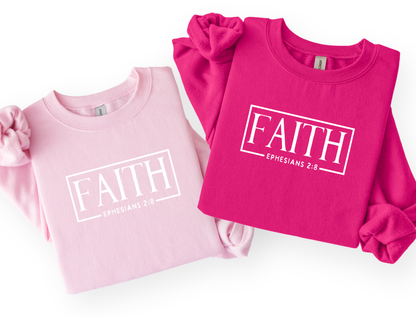 Faith Ephesians 2:8 | Graphic Tee & Crewneck Sweatshirt