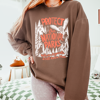 Protect Our National Parks | Where Legends Still Roam Free | Halloween Graphic Tee & Crewneck