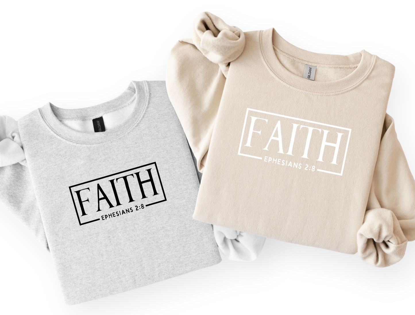 Faith Ephesians 2:8 | Graphic Tee & Crewneck Sweatshirt