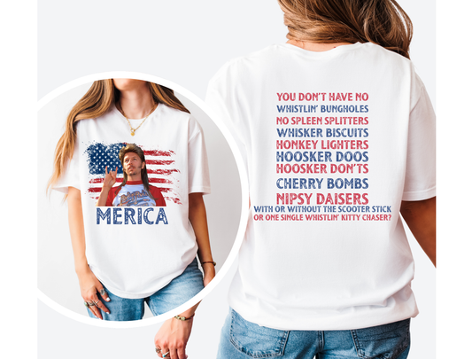 'Merica Whistlin' Bungholes Double-Sided Tee & Crewneck
